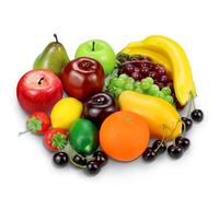 Tenorbass 20 Piezas Fruta Falsa, Fruta Artificial Decoración Real, Fruta de imitación para Decoración Fiesta Mesa de Cocina Centro de Mesa, Fotografía Props Frutas Display