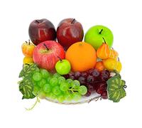 Tenorbass Frutas Falsas, 22 Piezas Frutas Artificiales para Decoración, Simulación de Frutas Surtido de Frutas Juego de Frutas para Decoración de Mesa de Comedor Cocina Casera