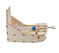 Tenpin Pins Lane - de Madera para encimera de 9 Pulgadas, Estructura de Modelo de Aprendizaje cognitivo, Dispositivo rodante Tiny Strike | Divertida Herramienta de Descubrimiento de física INT