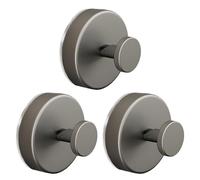 TENQUAN Gancho Con Ventosa para Toallas, Gancho Ventosa, Ventosas Ganchos,Extra Fuerte, Baño y Cocina, 3 Piezas Gris Espacial