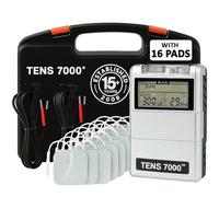 TENS 7000 Unidad digital TENS con accesorios, incluye 16 electrodos, unidad TENS estimulador muscular para aliviar el dolor de espalda, alivio general del dolor, dolor de cuello,