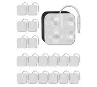 TENS - Almohadillas de electrodo de unidad con rendimiento autoadhesivo reutilizable, almohadillas de repuesto compatibles con TENS, utiliza cables de plomo de 2 mm como la marca TENS 7000/3000, AUVON