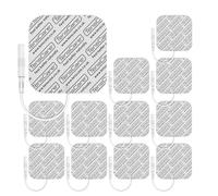 TensCare Electrodos TENS EMS Reutilizables 50x50 mm Pack 12 | Almohadillas adhesivas hipoalergénicas con conector pin de 2 mm para dispositivos TENS y EMS.