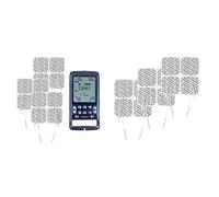 TensCare Flexistim& 12 electrodos - Electroestimulador Completo con 4 terapias: EMS & E-CM5050V - 12 electrodos para Electroestimulador Tens, 50x50 mm