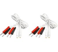 TensCare L CPT 2 Cables para Perfect Tens, Perfect EMS y Perfect PFE, Blanco/Rosa (Paquete de 2)