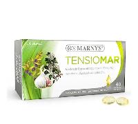 Marnys Tensiomar Para la tensión arterial, Favorece la Normal Función del Corazón, Cápsulas de Aceite de Espino Blanco, Olivo y Ajo, 60 Cápsulas