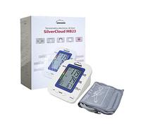 Tensiómetro de Brazo digital SilverCloud MB23 con pantalla LCD, alarma por voz, pantalla de frecuencia cardíaca, para el control de la hipertensión