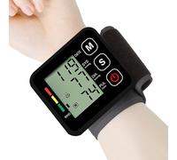 Tensiometro de muñeca, monitor de presión arterial, monitor de hipertensión con función de memoria para medir con precisión la presión arterial y el pulso, portátil y fácil de usar.