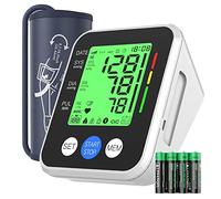 Tensiómetros de Brazo Digital,IVKEY Eléctrico de Presión Arterial Medición Automática de la Presión Arterial y pulso de frecuencia cardíaca detección,2 usuarios y Pantalla LCD grande,brazalete