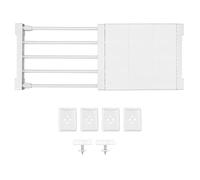 Tension Shelf 24cm Width | Adjustable Closet Divider & Cabinet Organizer | No Drill Storage Rack for Wardrobe / Bathroom / Kitchen | Holds Up to 20kg (38-55cm / 15-21.7in Length)