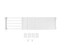 Tension Shelf 24cm Width | Adjustable Closet Divider & Cabinet Organizer | No Drill Storage Rack for Wardrobe / Bathroom / Kitchen | Holds Up to 20kg (75-120cm / 29.5-47.2in Length)