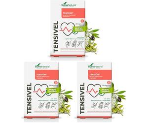 Tensivel con extracto de olivo, espino blanco y muérdago - apoyo al bienestar cardiovascular diario - fórmula vegetal equilibrada - 30 cápsulas liberación prolongada - Soria Natural (Paquete de 3)