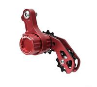 Tensor Cadena Bicicleta Montaña Disco Único Negro | para plato único compatible, muelle sellado, para resistencia agua para polvo, para suave, instalación fácil(Red)