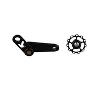 Tensor Cadena para acero Inoxidable 85g Ligero MTB Tensor Cadena | Aleación aluminio, para acero inoxidable, muelle, polea flotante, evita cadena(Black)
