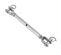 Tensor de 2 horquillas, tensor de cuerpo cerrado fabricado en acero inoxidable, perno de aparejo galvanizado, para actividades náuticas.