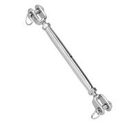 Tensor de Acero Inoxidable Mordaza de Tornillo para Aparejo, Tensores de Mordaza de Acero Inoxidable de Cuerpo Abierto Resistente A la Intemperie para Tensión de Cable de Cuerda de Alambre(M6)