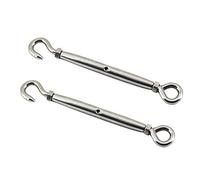 Tensor de alambre de acero inoxidable 304 Tensor de alambre M8, medifier Heavy Duty cable de cuerda de alambre tensor ajustable gancho de bucle