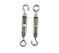 Tensor de alambre Faspiroty M12 paquete de 2 unidades de acero inoxidable 304 ajustable gancho y ojal set resistente