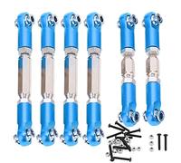Tensor de aluminio Camber Link ajustable Camber Link con extremos de varilla conjunto de actualización para coche Senton 1/10 RC (Azul)