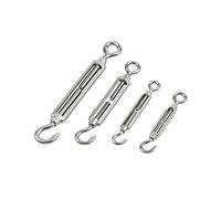 Tensor de cable con tornillo de ajuste, Tensor de cuerda de alambre de acero inoxidable 304, gancho de ojo OO OC CC M4-M12(Hook and Hook M8)