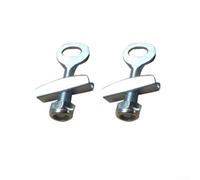 Tensor de cadena de acero para bicicleta, perno de ajuste con tuerca de junta interior para engranaje fijo de bicicleta, tornillo apretado, accesorios plateados, 1 o 2 unidades (2 unidades)
