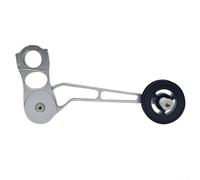 Tensor de cadena de aluminio ligero para bicicletas plegables Brompton, soporta una sola velocidad hasta 7 velocidades, adecuado para modelos de bicicleta plegable Cline y Pline (plata)