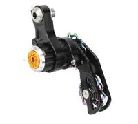 Tensor de cadena de una sola velocidad MTB con ruedas guía 11T Aleación de aluminio Desviador trasero Soporte para bicicleta todoterreno Ciclismo descendente (negro)