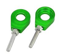 Tensor de cadena para Ajustador tensor de cadena para eje de rueda trasera, 1 par, 12mm, 15mm, accesorios modificados para motocicleta Cadena Ajustador Tensor(12mm green)