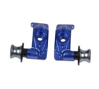 Tensor de cadena para Ajuste para Yamaha MT07 FZ07 FZ MT 07 2014-2024 Ajustador de cadena rueda trasera horquilla eje basculante carretes soporte deslizante Tensores de Cadena(Blue)