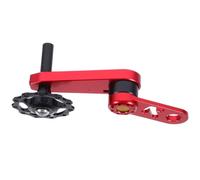 Tensor de Cadena para Bicicleta Plegable, Rojo Convertidor de Velocidad | Guía Antidescarrilamiento de Placa Elíptica, Acero Inoxidable y Aluminio, Mantenimiento y Viaje