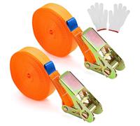 Tensor de Carraca Eslinga Carraca Trinquete Cinchas Correas de Amarre con Trinquete 10m Eslingas de Carga Cinchas de Sujeción de Carga para Baca Equipaje Lonas