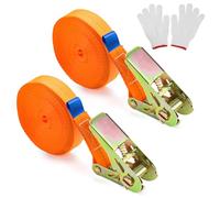 Tensor de Carraca Eslinga Carraca Trinquete Cinchas Correas de Amarre con Trinquete 8m Eslingas de Carga Cinchas de Sujeción de Carga para Baca Equipaje Lonas