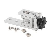 Tensor de correa para eje X, aleación de aluminio, tensor de correa síncrona preensamblado para impresora 3D Ender 3 y CR10, con distancia ajustable de 8 mm y límite de longitud de (Plata)