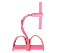 Tensor de Cuatro Tubos Multifuncional for Fitness doméstico, Yoga, fortalecimiento Abdominal, Banda elástica, Cuerda tensión, Asistencia for Abdominales para Entrenamiento(Pink)