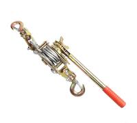 Tensor de cuerda de alambre profesional Extractor manual de cable de trinquete con ganchos dobles para instalación de línea eléctrica y trabajo de construcción de acero (2T de doble línea)