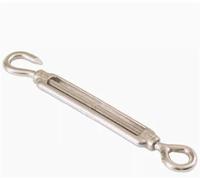 Tensor de gancho de acero inoxidable 304 M4-M14, tensor de cuerda de acero, mandíbula a mandíbula, cuerpo cerrado, herraje de aparejo tensado, 1 unidad(M6 6pcs)