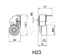 Tensor de la correa de distribución 45H23 JAPKO para HYUNDAI KIA