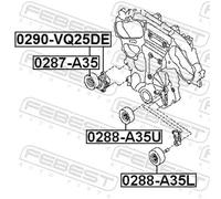 Tensor de la correa trapezoidal acanalada 0290-VQ25DE FEBEST para NISSAN