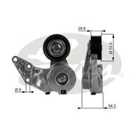 Tensor de la correa trapezoidal acanalada T38208 GATES para VW PHAETON