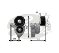Tensor de la correa trapezoidal acanalada T38421 GATES para HONDA