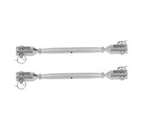Tensor de mandíbula, 2 uds., sujetador de conector de gancho y mandíbula de acero inoxidable para uso marino e industrial (M4)
