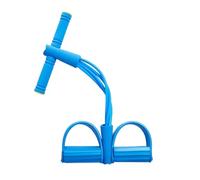 Tensor de pedal de 4/6 tubos, multifuncional, para yoga, abdominales, fortalecimiento abdominal, banda elástica, equipo de fitness, cuerda de tensión (azul, 4 tubos)