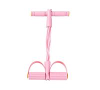 Tensor de pedal de 4/6 tubos, multifuncional, para yoga, abdominales, fortalecimiento abdominal, banda elástica, equipo de fitness, cuerda de tensión (rosa, 6 tubos)