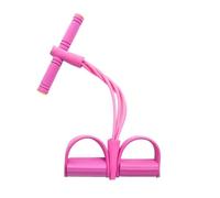 Tensor de pedal de 4/6 tubos, multifuncional, para yoga, abdominales, fortalecimiento abdominal, banda elástica, equipo de fitness, cuerda de tensión (rosa, 4 tubos)
