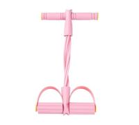 Tensor de Pedal Multifuncional, Equipo Fitness for el hogar, Yoga, fortalecimiento Abdominal, Banda elástica, Cuerda tensora para Piernas,Glúteos(Pink)