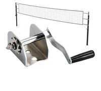 Tensor de red de voleibol, cabrestante de manivela de metal profesional | Equipo de entrenamiento de gimnasio, uso escolar y deportes al aire libre, tensión ajustable para competiciones formales, 3.32