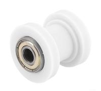 Tensor deslizante de rodillo de cadena para ATV Dirt Bike con diámetro interior ajustable de 8 mm y 10 mm para modificaciones (10 mm, blanco)