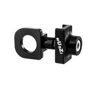 Tensor tensor de cadena de bicicleta Construcción de aleación de aluminio para función de guía de cadena de una sola velocidad y ajuste preciso de tensión (negro)