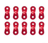 Tensor y tensor de cuerda, 10 unidades, aleación de aluminio, placas de ajuste de hebilla antideslizante, tensor de cuerda ligero, bloqueo seguro para líneas de chico, anillo en S, anillo de caracol