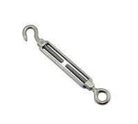 Tensores De Alambre 2 uds M4 M5 M6 M8 M10 acero inoxidable 304 gancho y ojo tensor for Kit de Hardware aparejo sombra vela para Toldos(M8)